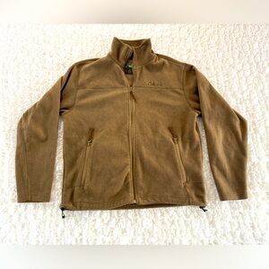 Cabelaās outdoor gear fleece zip jacket Khaki moss shade. 2zip pocket Like new M